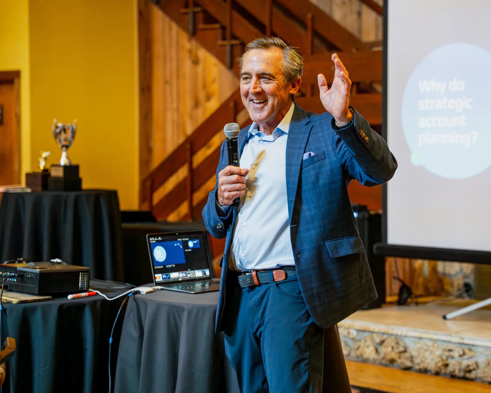 Brian Panosian leading a high-energy sales workshop